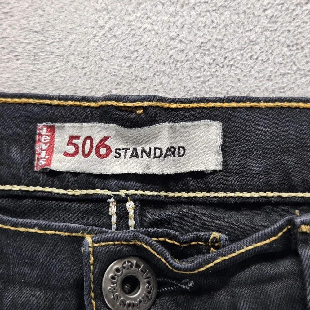 Vintage Levis 506‎ Jeans Mens 33x32 Black Standard Engineered Zip Fly